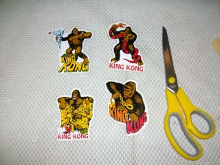 Vintage King Kong Stickers Set Of 4 Rare 1970 