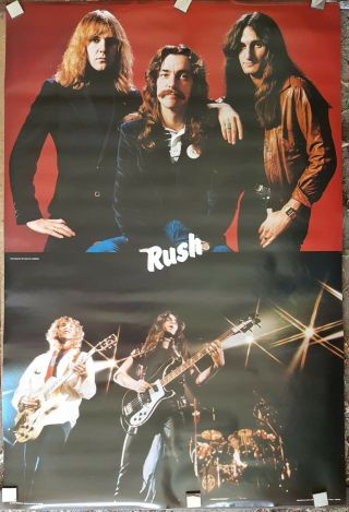 Rush 1980 Poster Approx 24 X 37 Rare Vintage 80 