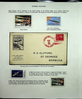 Usa 1925 Rare Airmail Service Via La Flight To Bermuda