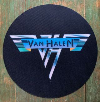 Van Halen Logo Felt Turntable Slipmat Promo Item Dj Rare