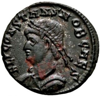 Constans (335 - 341 Ad) Extremely Rare Follis.  Heraclea Ca 2526