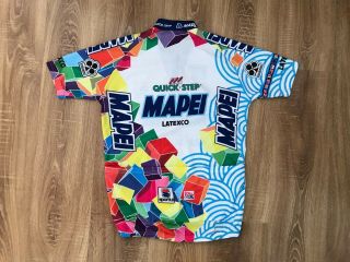 Mapei Colnago Quick Step Sportful Uci 1998 rare white cycling jersey size L 6