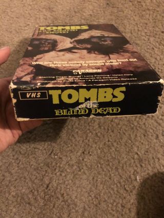 Tombs of the Blind Dead Big Box VHS Paragon video rare slasher horror 4