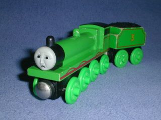 SAD FACE HENRY from Come Out Henry Story RARE Thomas Wooden Railway 1998 VHTF 2