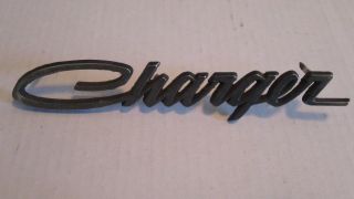 Rare Dodge Charger Emblem Badge Script Trim Metal Name Plate Logo