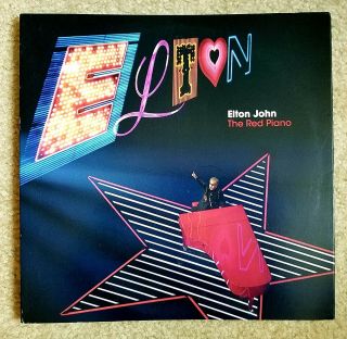 Elton John Rare Limited Edition Triple Vinyl Record Lp Deluxe Set The Red Piano