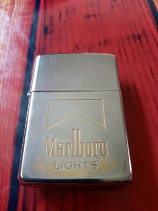 Marlboro Lights Solid Zippo Rare