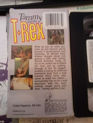 TAMMY AND THE T - REX 1994 RARE VG/C VHS DENISE RICHARDS TERRY KISER ELLEN DUBIN 2