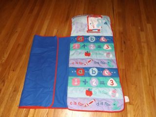 Blues Clues University Nap Roll Up Pad Blanket With Pillow Toddler 2004 Euc Rare