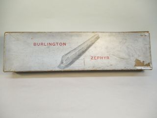 Western Coil Burlington Zephyr Empty Set Box,  Rare O Gauge X763