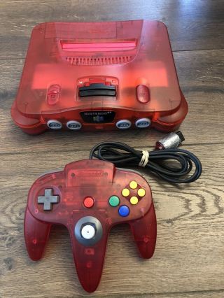 Funtastic Watermelon Red Nintendo 64 System Console Authentic N64 Rare