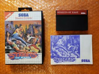 Streets Of Rage (sega Master System) Authentic Cib - Rare -,  S&h