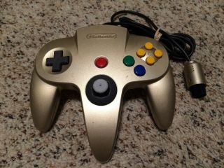 Authentic Nintendo 64 N64 Gold Official Controller Rare Colored Game Pad
