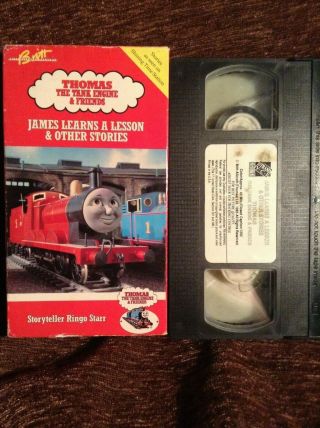 Rare Vhs Thomas The Tank Engine Friends James Learns A Lesson Ringo Starr