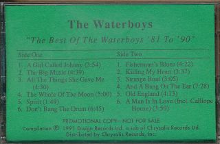 The Waterboys Best Of 81 - 90 Rare Promo Advance Cassette 