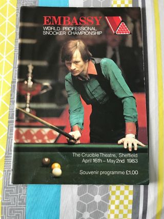 World Snooker Championship Programme 1983 - Rare