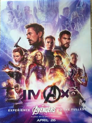 Marvel Avengers Endgame 2019 Rare Imax Version Ds 2 Sided 27x40 " Us Movie Poster
