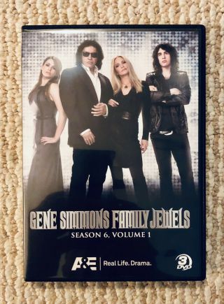 Gene Simmons Family Jewels: 6th Season 6 Volume 1 A&e Dvd 3 - Disc Set Kiss Rare
