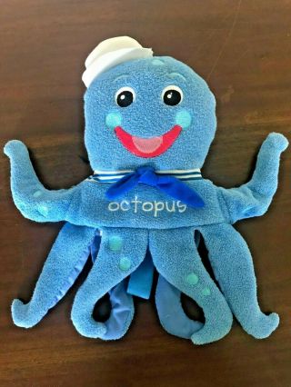 Baby Einstein 10 " Blue Octopus Sailor Hand Puppet Toy Retired And Rare