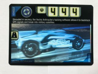 Hot Wheels Acceleracers Vectra Anthracite 3 - D Holographic Card (very Rare)