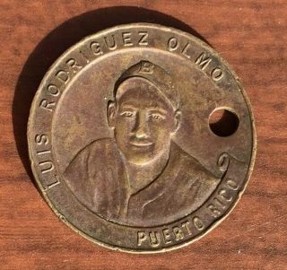 Puerto Rico.  Medal.  Luis Rodríguez Olmo.  Baseball.  (pelotero) Rare.
