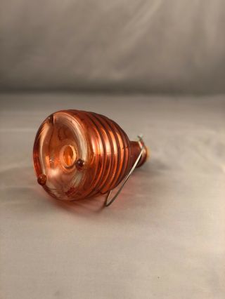 Rare Old - Fashioned Orange Glass Bee - Hive Hanging Fly & Wasp Trap Vintage