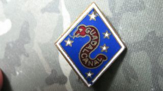 Wwii Rare Usmc 2nd Marine Division Distinctive Unit Insignia Dui Di Pinback