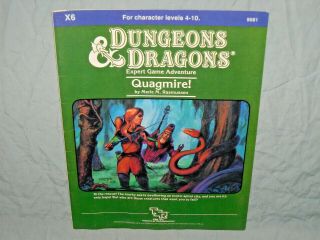 D&d 1st Edition Module - X6 Quagmire (rare 1984 Expert Adventure And Vg, )