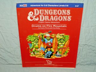 D&d 1st Edition Module - X8 Drums On Fire Mountain (rare And Hard To Find)