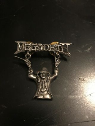 Megadeth Vintage Pewter Pin Not Shirt Patch 1993 Rare Symphony Of Destruction