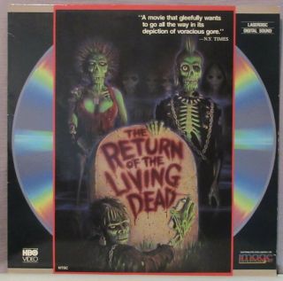 The Return Of The Living Dead Laserdisc Rare I Would Rate Disc & Cover 8 Of 10