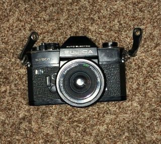 Fujica St901 Led Film Slr Camera With Fujinon 1:3.  5/f=28mm Lens Rare Vintage Vgc