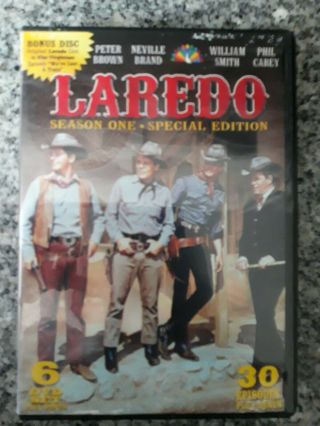 Laredo Season 1 Special Edition 6 Dvd Disc Set,  Bonus The Virginian Dvd Rare