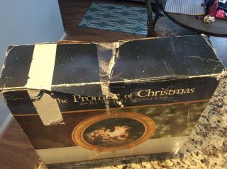 The Promise of Christmas by Robert Stanley Lighted Nativity Charger W/Stand RARE 8