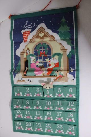 Vintage 1987 Avon Christmas Countdown Calendar With Mouse - Adorable & Rare