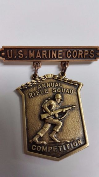 Marine Corps Infantry Annual Squad Competition/ Badge Bronze Very Rare