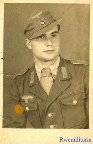 Port.  Photo: Rare Studio Pic Wehrmacht Afrika Korps Soldier In Tropical Kit