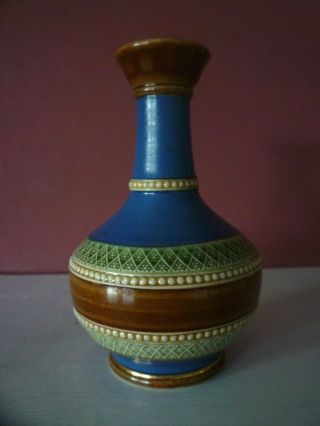 Rare Small Antique Mettlach Villeroy Boch German Vase Silicone Stone Ware 19th C