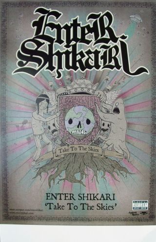 Enter Shikari - Take To The Skies Promo Poster Rare Roughton Rou Reynolds
