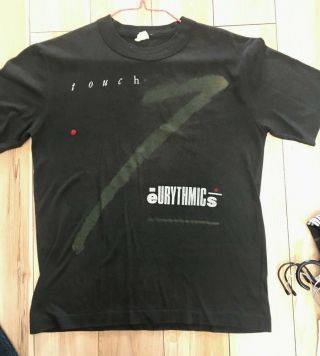 Eurythmics Very Rare Touch Tour T - Shirt Top 1984 Official Concert Annie Lennox