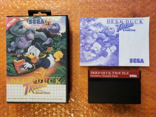 Deep Duck Trouble Starring Donald Duck (sega Master System) Cib - Rare -