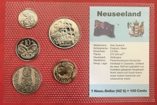 2004 Nz/german Zealand Tourist Set With Rare 10c Double Rim Mule Error Coin