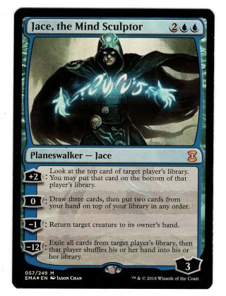 Foil Jace,  The Mind Sculptor Mythic Rare From Eternal Masters Lp Mtg
