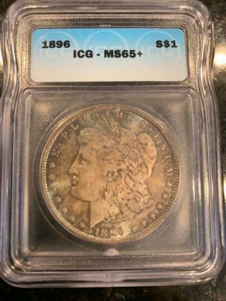 1896 Morgan Silver Dollar $1 - Icg Ms65,  Plus - Rare - Valued At $325