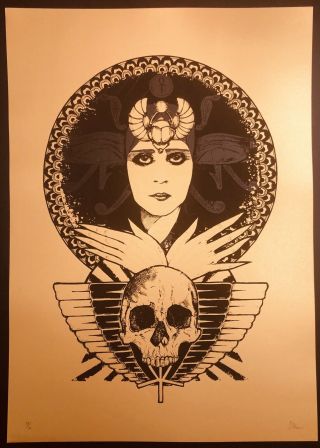 Malleus “theda” Gold Art Print Rare 19/20 Signed/numbered Gorgeous