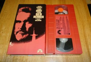 The Hunt For Red October (vhs,  1990) Sean Connery Action - Rare Special Red Tape