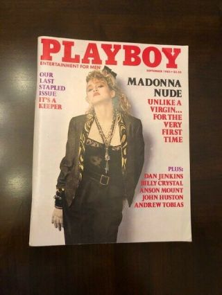 Rare Playboy September 1985 Madonna - Last Stapled Issue Ever - Vintage