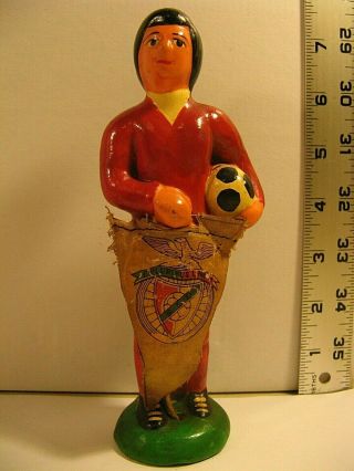 Vintage Soccer Player Ceramic Figurine/good Cond/whimsical/rare & Collectible.
