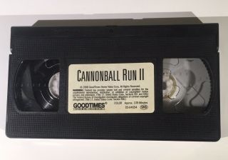 Cannonball Run II Rare GoodTimes VHS 1984 Comedy Burt Reynolds Dom De Luise 2