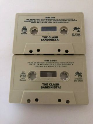 The Clash Sandinista Rare & OOP Punk Rock 1979 Epic Records Double Cassette 5